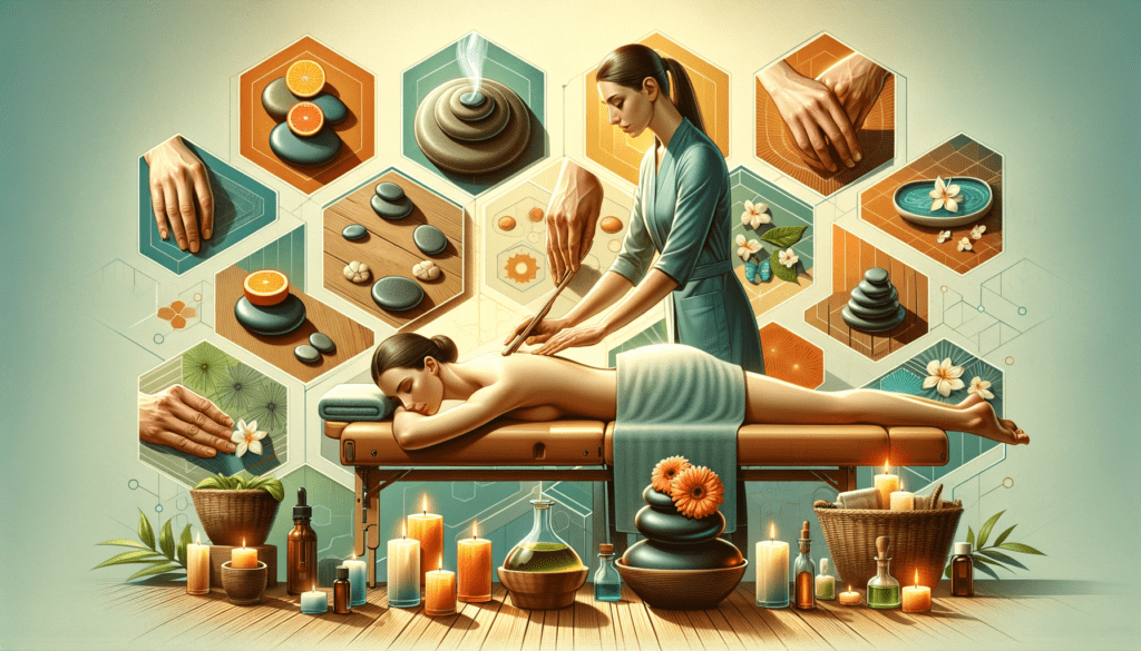 An image illustrating various massage techniques